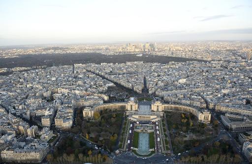 Imagem de Paris desde um Drone