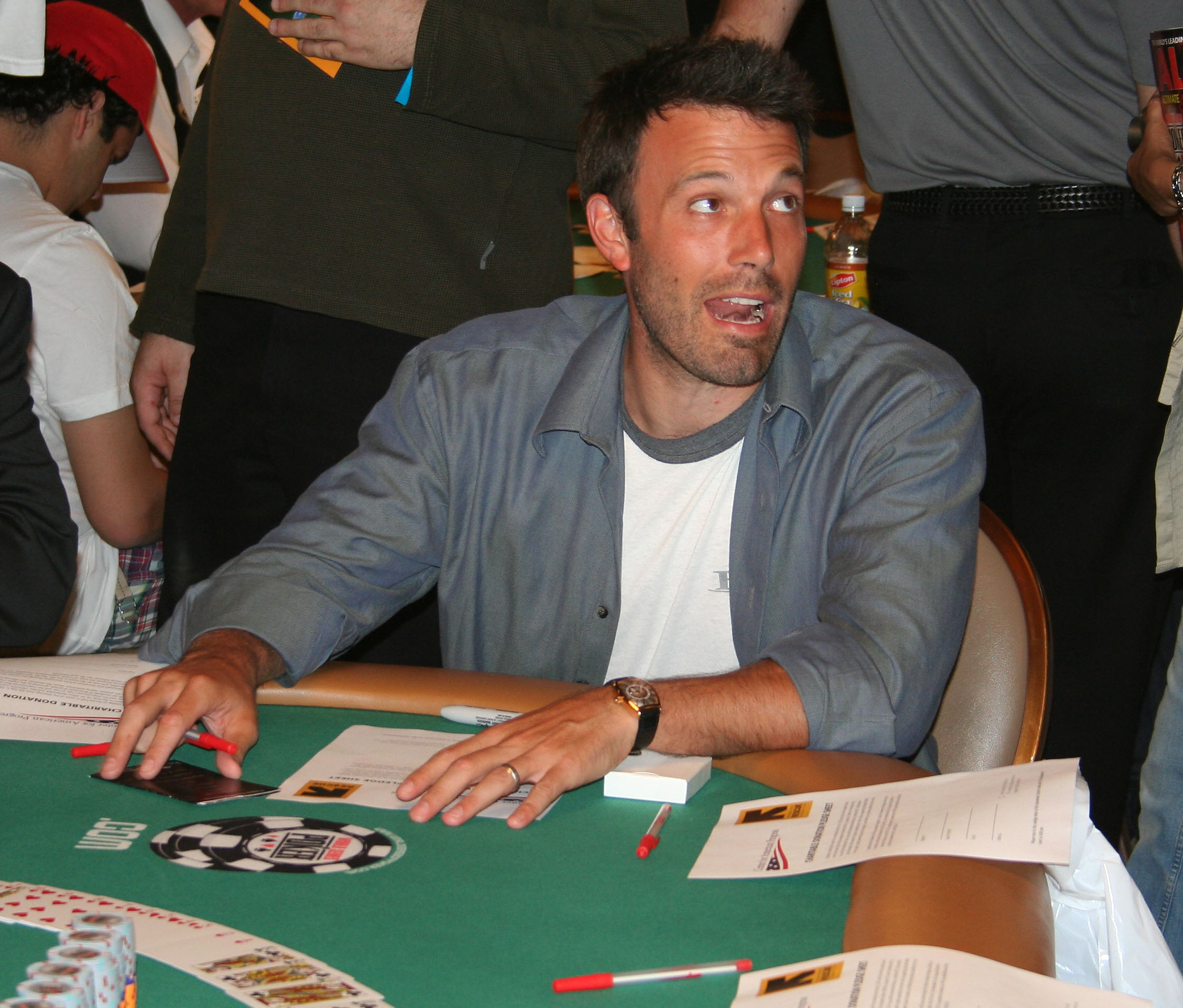 Ben Affleck attends the the pro-am poker tournament in Las Vegas in aid of the Darfur crisis