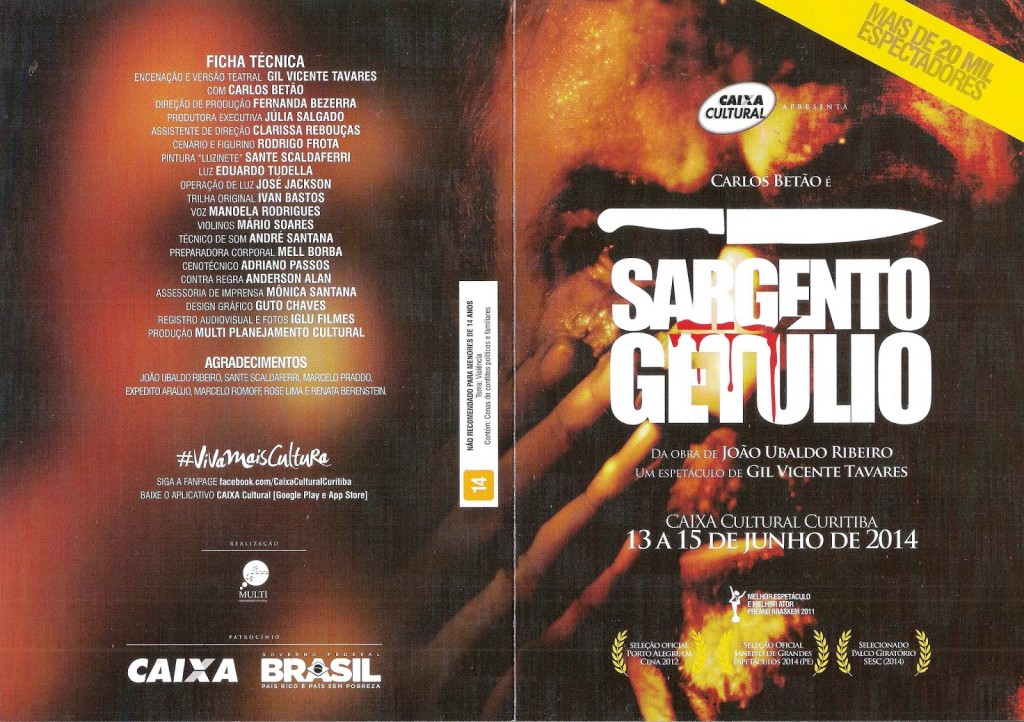 06 - 15.06.2014 - Sargento Getúlio (teatro) - folder 1